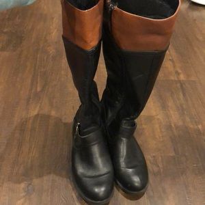 Brown and Black Boots Size 8
